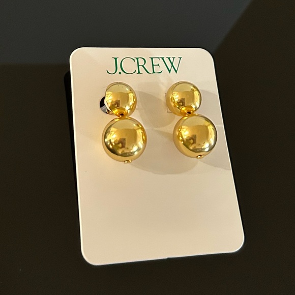 NWT J. Crew Metallic Ball Earrings - Picture 8 of 13